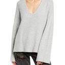 Treasure & Bond  Gray Wool Blend V-neck Rib Stitch Pullover Sweater Photo 0