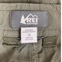 *REI Relaxed Fit Convertible Outdoor Womens Pant Size 14 Dark Green Hiking Trail Photo 3