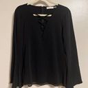 Ramy Brook  Black Bell Sleeve Top Sz. 6 Photo 2