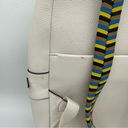 Henri Bendel  Soho Backpack with Novelty Strap Pebbled Leather Cream Photo 5