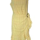 American Eagle  Yellow Ruffled Boho Wrap Dress Womens Large Photo 0