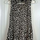 DKNY  White Leopard Sleeveless V-Neck Pleated Blouse Size Small EUC #VEG-2843 Photo 1