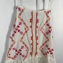 O'Neill O’Neill Nicole White Pink Embroidered Peplum Hem Halter Tie Tank Top Small S Photo 2