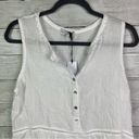 Michael Stars  GIORGIA GAUZE HENLEY TANK White Size Large Photo 4