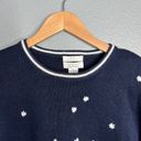 Christopher & Banks  Hand Embroidered Ice Skater Pullover Sweater XL Photo 2