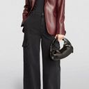 Good American  Better Than Leather Sculpted Blazer in Malbec003 Small Womens Photo 15