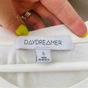 Daydreamer  by Free People Distressed Yosemite Tee Shirt White Sz Small Photo 3