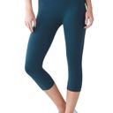 Lululemon  Size 4 Alberta Lake Teal Green Flow & Go Cropped Compression Leggings Photo 1