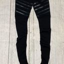 Alo Yoga ALO High Waist Goddess Leggings in Black Gloss Stripe Size Small Photo 7