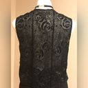 Banana Republic Sheer Black Beaded sequence Zipper lining 100   % Silk  Size S. Photo 5