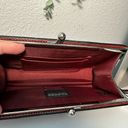 wilson's leather PELLE STUDIO  Burgundy Clutch BAG Modern Italian Leather Clutch Photo 6