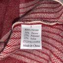 Pink Lily Womens Sweater Size Small burgundy Striped Mock Neck Poncho Pullover Photo 11