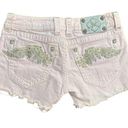 Miss Me JP5437H3 Color: Bubblegum Denim Cut-Off Shorts Size 27 Wing Design Photo 1