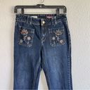 Pilcro  Embroidered Flower Flare Boho Jeans Photo 1