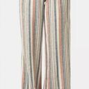 Indigo Rein  Womens Pull-On Pants Sz L Linen Blend Beachy Casual Striped Smocked Photo 0