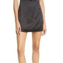 Lee SAU  Polly Lace-up Front Satin Mini Slip Dress Black Womens Size 10 Photo 0