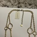 Talbots  Gold Tone Faux Pearl Statement Necklace NWT Double Strand Photo 3