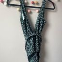 Zimmermann  Plunging Neckline One Piece Turqouise Leopard Bathing Suit Photo 7