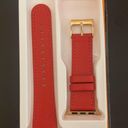 Red Leather Apple Watch Band 40 Mm Photo 0