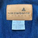 Vintage Liz Claiborne Dress Western Style Denim Tan Corduroy Arrow Detail Midi Blue Size 10 Photo 8