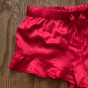 Victoria's Secret Like new Victoria’s secret red satin ruffle mini low rise sleep shorts  Photo 5