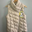 Nicole Miller  Original Vest Quilted Lightweight Size Small Cream Beige NWT Photo 4