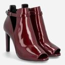 Michael Kors Michael  Lawson Open Toe Bootie Burgundy Size 6.5 New Womens Photo 5