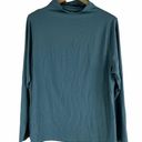 Jason Wu  Mock Neck Jersey Top Long Sleeve Teal Size 1X Photo 0