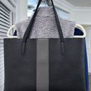 Vince Camuto Luck Tote in Black with Grey Stripe Photo 0