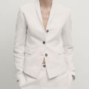 Massimo Dutti NWT  Women’s Cotton‎ And Linen Blend Co-Ord Blazer White Size 6 Photo 0