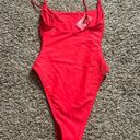 White Fox Boutique  ocean waves one piece red, size XS Photo 5