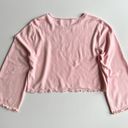 Lovers + Friends  Mica Long Bell Sleeve Crop Sweater With Frill Hem Size S Photo 5