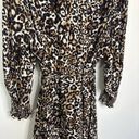 Talbots  Leopard Print Belted Dress Plus Size 22W Cinched Waist Shirred Cuffs Photo 4