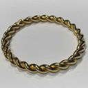 Monet Signed  Gold Tone Heavy Twisted Costume Bangle Bracelet Photo 1