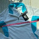 FootJoy  Sport Mid Later White Aqua 1/2 Zip Pullover Top Women’s Small Photo 6