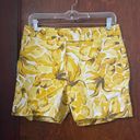 White House | Black Market  Mid-Rise 5-Inch Smooth
Stretch Shorts Yellow Floral Photo 1