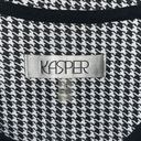 Houndstooth Kasper NWOT Size 16 Black & White  Zip Front Jacket Blazer Photo 5