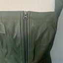 Wild Fable  Faux Leather Zip Up Overall / Jumper Dress Olive Green Size Small NWT Photo 2