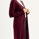 Nine West  Women’s Burgundy Rib Knit Duster Cardigan Sweater, NWT, Small MSRP $40 Photo 0