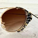 Krewe  Tchoup Blinker Gold Plated Amber Silver Gradient Mirrored Lens Sunglasses Photo 5