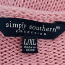 Simply Southern  Pink Sun Kissed Embroidered Vneck Sweater Size Large/XL Photo 5