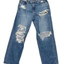 American Eagle Light Wash Super High Rise Baggy Straight Jeans Photo 0