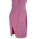 Likely  Helena One Shoulder Bodycon Dress Front Slit Pink Size 6 Photo 5