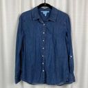 Draper James  Denim Long Sleeve Button Up Shirt Sz.4 Photo 2