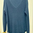a.n.a . Women’s Knit Pullover Sweater with Sparkles, Hi-Lo Hem in Navy - Large Photo 2