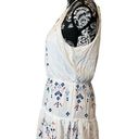 Parker NWT Revolve  Dress White Red Blue Embroidered Halter Stretch Waist Mini M Photo 8