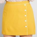 Modcloth  Mustard Yellow Own The Era Wool Blend Mini Skirt Sz.M NWT Photo 1