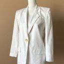 Oleg Cassini  | White Blazer Jacket Sz 4P Photo 2