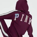 PINK - Victoria's Secret Sequin detail fleece warm tech vs pink hoodie zip up Photo 1