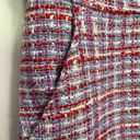 J.Crew  Tweed Blue And Pink Woven Pattern Sheath Dress Sz 00 With Fringe Photo 3